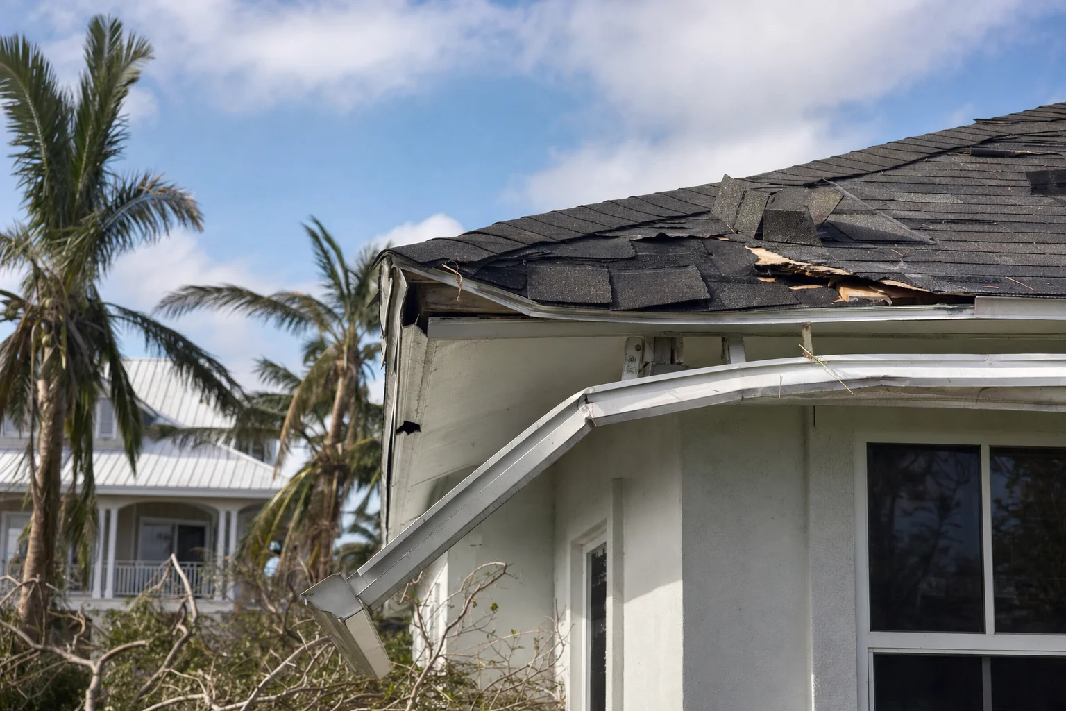 How Wind Damage Affects Roofs and Gutters - Professional restoration services image